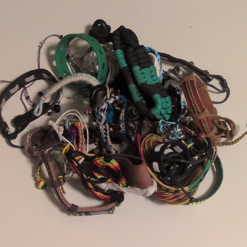 Bundle Of Adjustable Slider Bracelets And‎ More